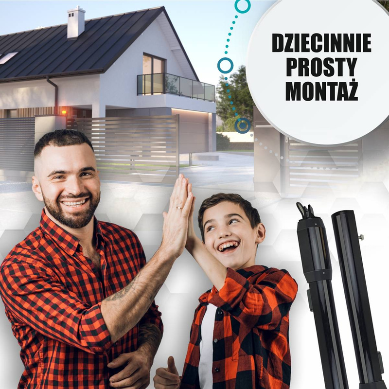 Napęd do bramy dwuskrzydłowej ARM400 4,4m/400kg Zestaw z 4 pilotami 5 lat gwarancji