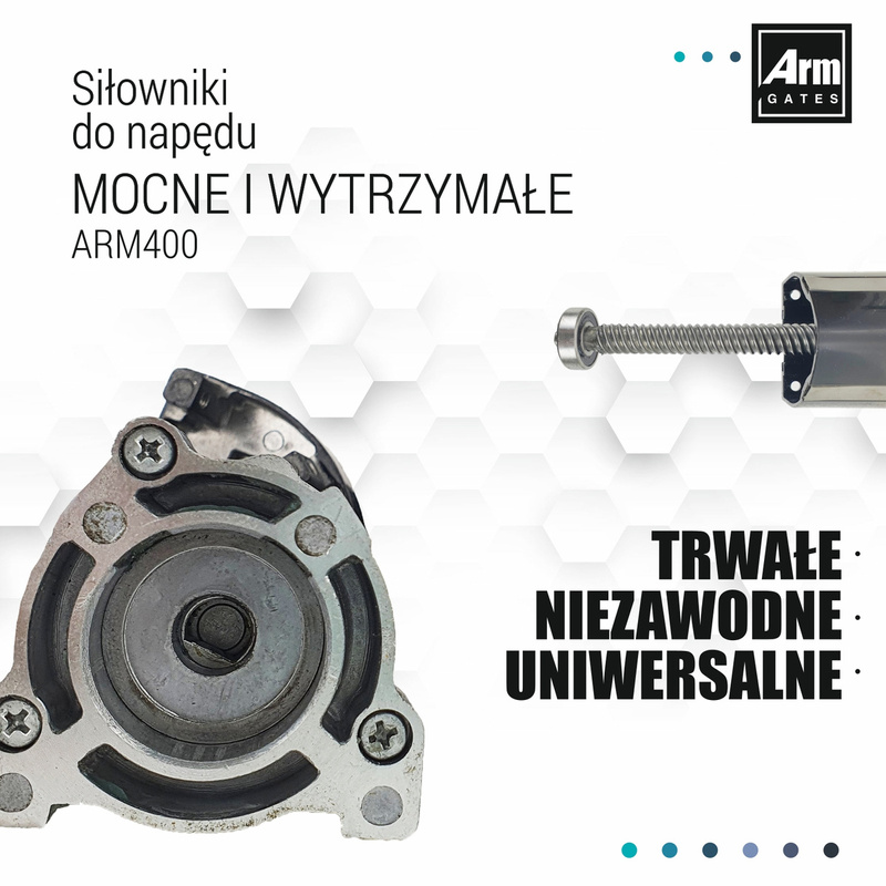 Napęd do bramy dwuskrzydłowej ARM400 4,4m/400kg Zestaw