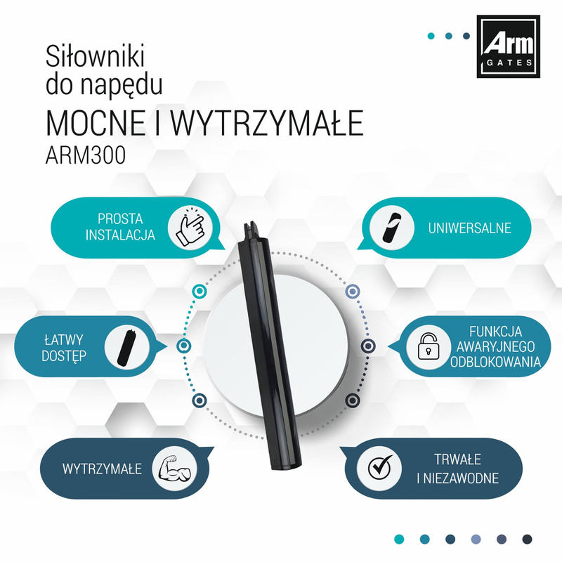 Napęd do bramy dwuskrzydłowej ARM300 3,5m/300kg Zestaw z 4 pilotami 5 lat gwarancji