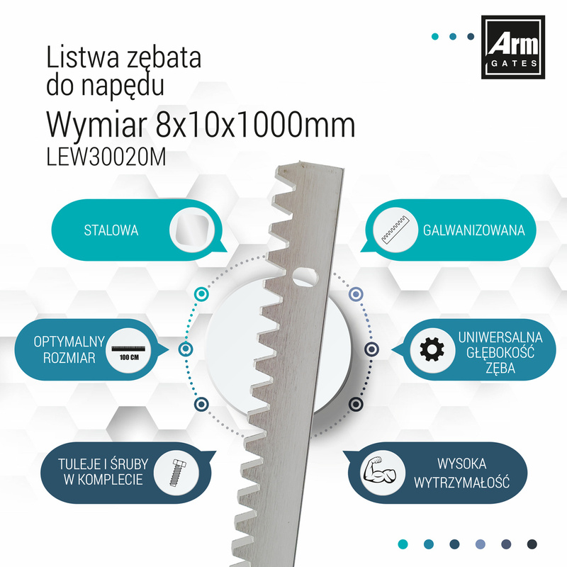 Napęd do bramy przesuwnej ARM600 6m/600kg 5 lat gwarancji ZESTAW