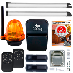 Napęd do bramy skrzydłowej MIK400 4m/300kg Zestaw z przełącznikiem kluczowym