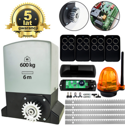 Napęd do bramy przesuwnej ARM600 6m/600kg 4 Piloty ZESTAW 5 lat gwarancji