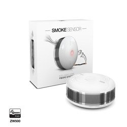 Czujnik dymu Fibaro Smoke sensor FGSD-002 zasilany bateryjnie niezawodny wykrywacz dymu i ognia używający czujników temperatury