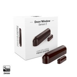 Czujnik otwarcia drzwi i okien Fibaro Door Window Sensor FGDW-002-7 Dark Chocolate bezprzewodowy zasilany bateryjnie magnetyczny czujnik