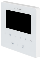 Monitor wideodomofonu VIDOS DUO M1022W 4,3" LCD TFT podświetlany sensoryczny panel sterujący posiada przekierowanie połączeń na telefon za pomocą GSM