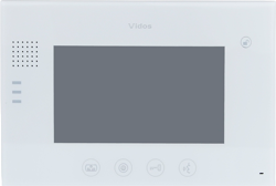 Monitor wideodomofonu VIDOS M670W 7" kolorowy ekran panoramiczny wykonany z wysokiej jakości tworzywa nano glass umożliwia sterowanie elektrozaczepem