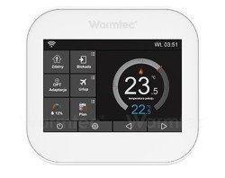 Regulator temperatury Warmtec ITS biały z WiFi i kolorowym dotykowym wyświetlaczem LCD