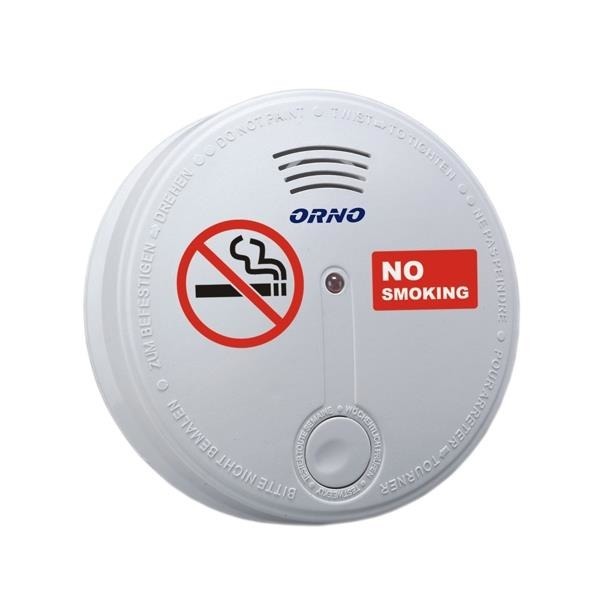 Czujnik dymu papierosowego ORNO OR-DC-623 bateryjny do monitorowania pomieszczeń pod kątem obecności dymu papierosowego