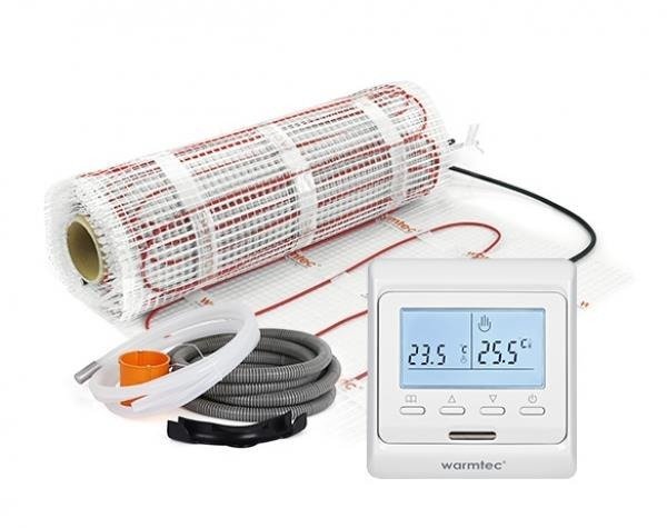 Mata grzewcza Warmtec DS2-80/T510 8,0m2 170W/m2 + regulator temperatury + akcesoria kompletny zestaw elektrycznego ogrzewania podłogowego