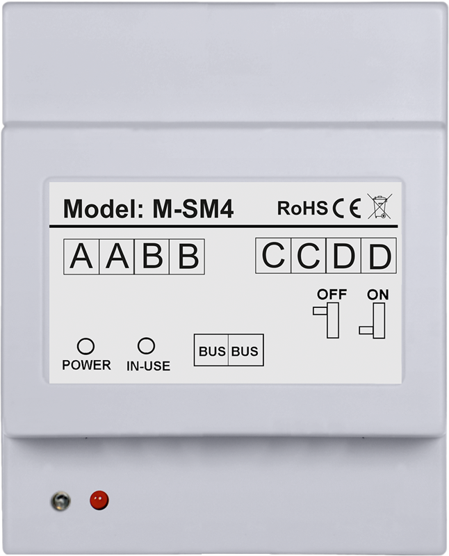 Moduł VIDOS DUO M-SM4 specjalny moduł funkcyjny umożliwiający obsługę do 4 stacji bramowych