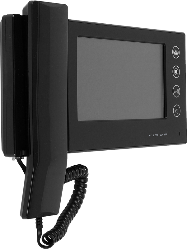 Monitor wideodomofonu VIDOS M270B 7" LCD TFT monitor głośnomówiący z dodatkową słuchawką możliwa regulacja parametrów monitora