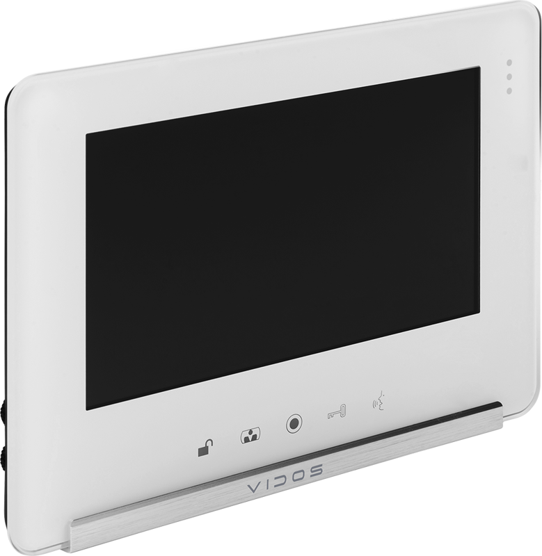 Monitor wideodomofonu VIDOS M690W S2 7" TFT LCD głośnomówiący z ekranem kolorowym umożliwa sterowanie elektrozaczepem oraz bramą automatyczną