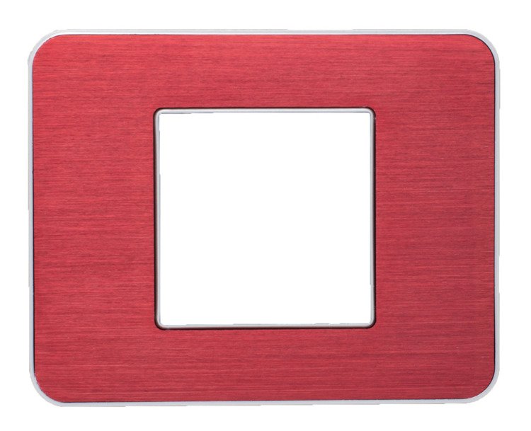 Ramka pojedyncza HBF SOPIA (Kalya) IP 159359 czerwona metal szczotkowany elegancki design prosta forma