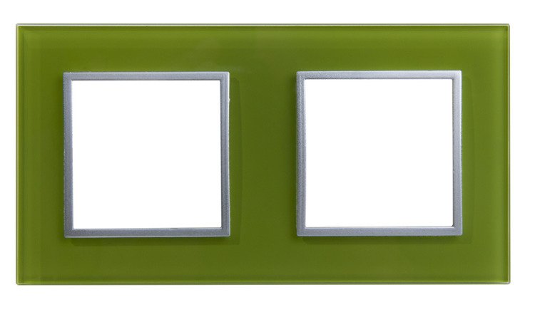Ramka szklana pdwójna HBF SOPIA (Kalya) 159348 zielona elegancki design prosta forma