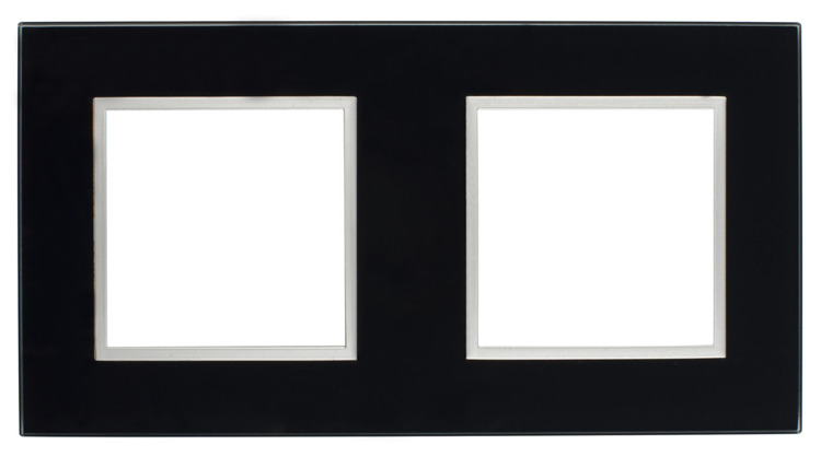 Ramka szklana podwójna HBF Sopia (Kalya) 159340 czarna elegancki design prosta forma