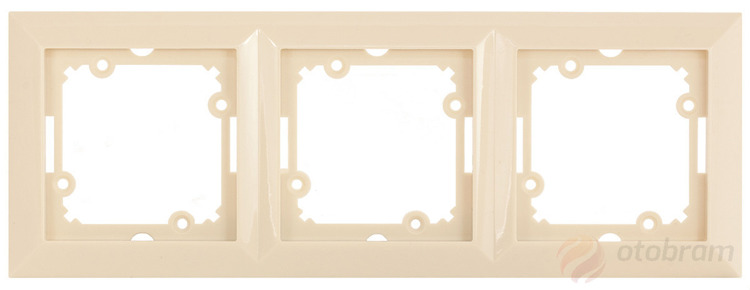 Ramka trzykrotna Opal RA-3/OP(BE) beżowa nowoczesny design prosta forma wysoka jakość wykonania
