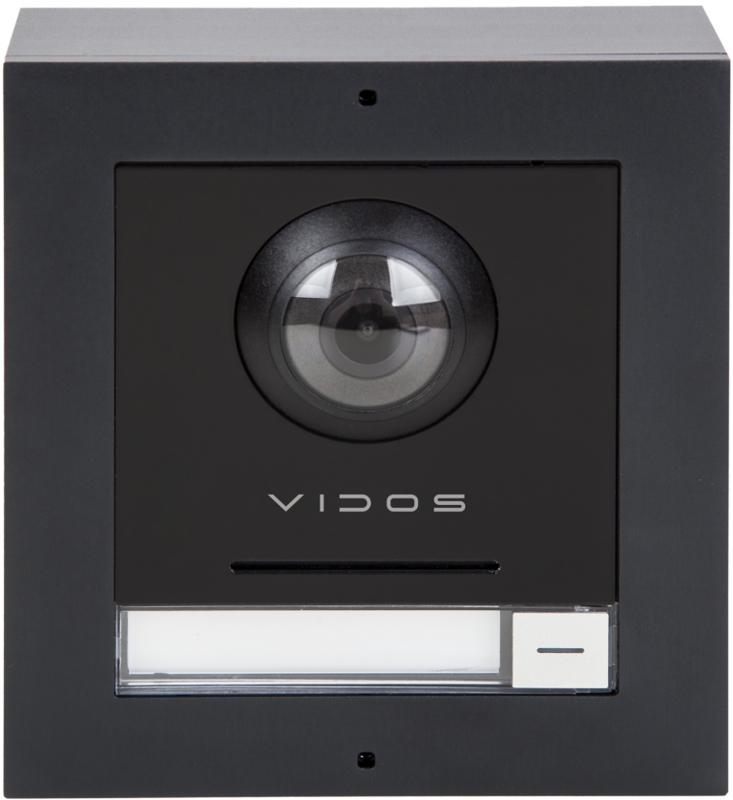Stacja bramowa VIDOS S2101 wyposażona w podświetlenie nocne LED IR posaida 4 wyjścia alarmowe oraz 2 przekaźniki