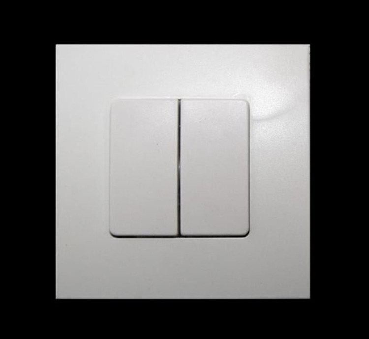 Włącznik dwubiegunowy HBF CLARYS 230156 biały prosta forma wysoka jakość wykonania