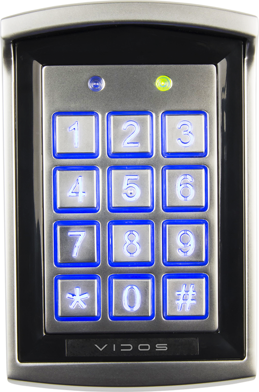 Zamek szyfrowy VIDOS ZS30 zamek posiada wbudowany szyfrator z czytnikiem kart zbliżeniowych działający w standardzie UNIQU 125Khz